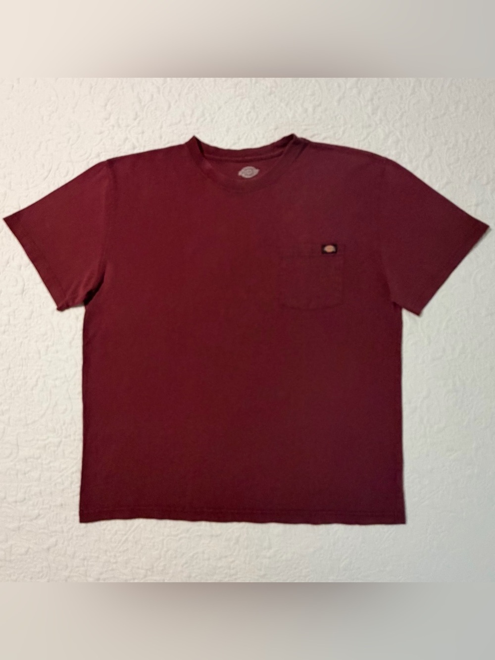Dickies | Heavyweight Pocket T-Shirt | Maroon | Size XL | Distressed